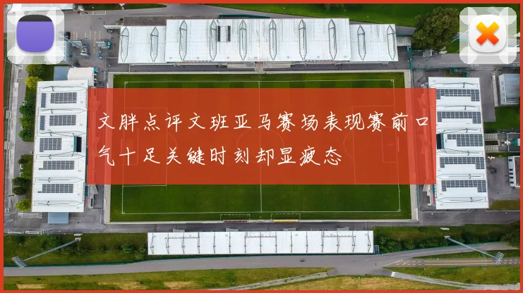 文胖点评文班亚马赛场表现赛前口气十足关键时刻却显疲态